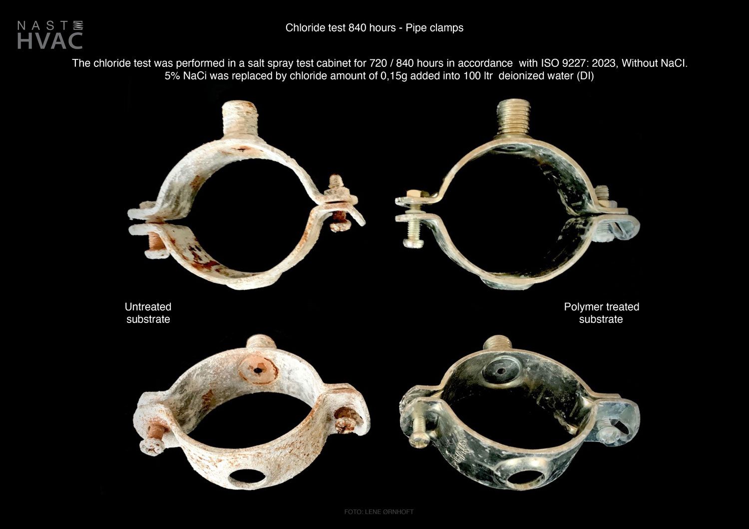 Chlorine chamber test results